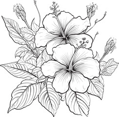 Orchid and Fern Vector Contemporary Graphic Design Tropical Blossom Fusion Modern Iconic Design