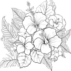 Tropical Bloom Essence Minimalist Logo Concept Colorful Leafy Oasis Natural Graphic Expression