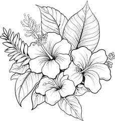 Hibiscus Blossom Vector Creative Logo Vision Botanical Paradise Art Natural Iconic Creation