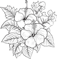 Caribbean Blossom and Leaf Icon Tropical Graphic Innovation Exquisite Tropical Garden Design Fresh Icon Concept