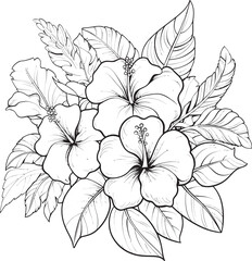 Tropical Botanical Fusion Serene Graphic Formulation Exotic Plant Symbolism Artistic Logo Design