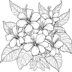 Tropical Flower Fusion Symbolic Logo Innovation Exotic Leafy Paradise Minimalist Logo Formulation