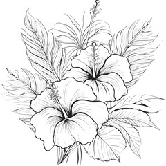 Tropical Leaf Artistry Minimalistic Graphic Evolutions Jungle Floral Spirit Artistic Logo Arts