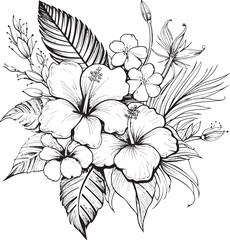 Botanical Beauty Artistic Floral Icon Jungle Flora Serenity Symbolic Design Element