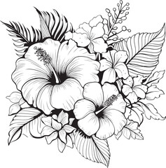 Orchid Bloom Harmony Minimalist Icon Vision Leafy Tropical Greenery Sleek Graphic Evolution