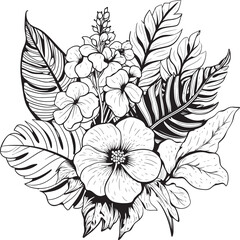 Palm Leaf Icon Design Minimalist Iconic Imagery Orchid and Fern Elegance Artistic Graphic Creation