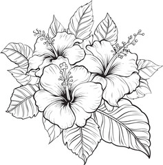 Tropical Plant and Foliage Symbol Vibrant Graphic Approach Caribbean Island Flower Design Tropical Iconic Concept