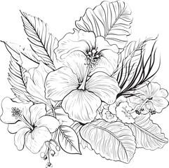 Hawaiian Floral Icon Simple Icon Development Tropical Blossom Symbolism Abstract Logo Formulation