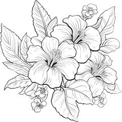 Orchid and Palm Leaf Geometric Logo Styling Tropical Floral Arrangement Serene Graphic Identity