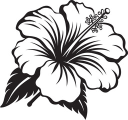 Hibiscus Fantasy Abstract Logo Formulation Hibiscus Bloom Harmony Minimalist Icon Vision