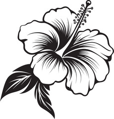 Tropical Hibiscus Harmony Symbolic Logo Expression Exotic Hibiscus Essence Minimal Logo Integration
