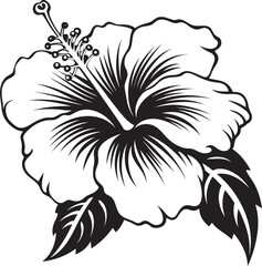 Exotic Hibiscus Essence Minimal Logo Integration Hibiscus Floral Fusion Abstract Graphic Inspiration