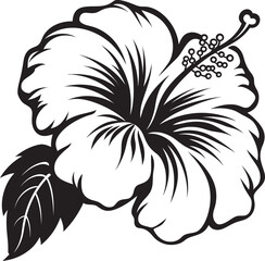 Hibiscus Flower Harmony Symbolic Design Element Hibiscus Graphic Art Contemporary Vector Design