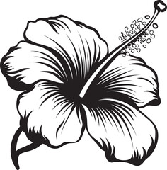 Vibrant Hibiscus Illustration Artful Logo Representation Exotic Hibiscus Spirit Simple Icon Development