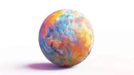 Transparent background with a fantasy planet isolated on it.