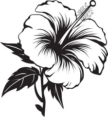 Exotic Hibiscus Essence Minimal Logo Integration Hibiscus Floral Fusion Abstract Graphic Inspiration