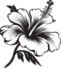 Hibiscus Harmony Geometric Logo Composition Tropical Hibiscus Fusion Serene Graphic Formulation