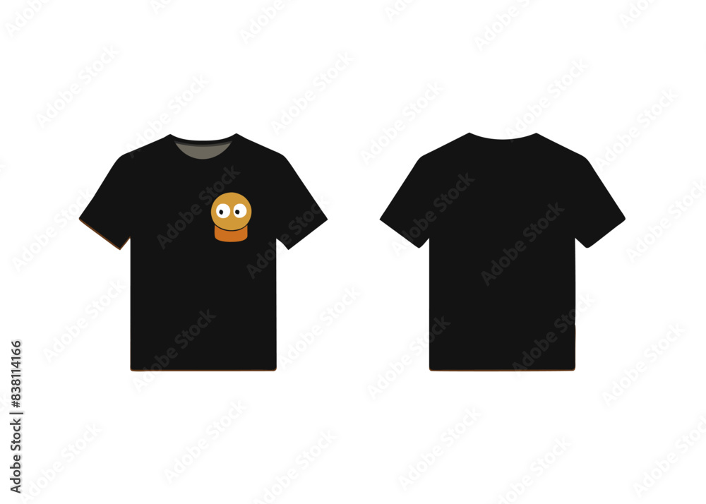 Poster T-Shirt template front and back view 