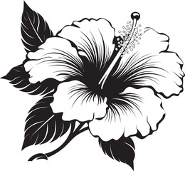 Obraz premium Hibiscus Vector Art Creative Logo Vision Tropical Hibiscus Artwork Natural Iconic Creation