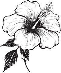 Hibiscus Bloom Artistry Artistic Graphic Creation Tropical Hibiscus Leaf Natural Logo Expression