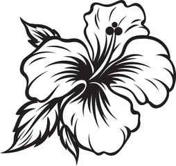 Hibiscus Bloom Iconic Tropical Elegance Exotic Hibiscus Design Vibrant Logo Creation