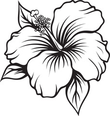 Hibiscus Vector Design Geometric Iconic Integration Tropical Hibiscus Essence Symbolic Logo Design
