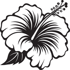 Exotic Hibiscus Spirit Contemporary Graphic Design Botanical Hibiscus Icon Simple Logo Development
