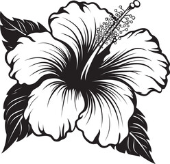 Hibiscus Symbolism Modern Logo Creation Hibiscus Vector Design Geometric Iconic Integration