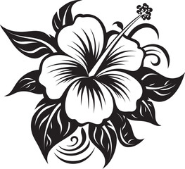 Tropical Hibiscus Leaf Natural Expression Hibiscus and Palm Design Symbolic Creation