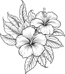 Hibiscus Vector Design Geometric Integration Tropical Hibiscus Essence Symbolic Design