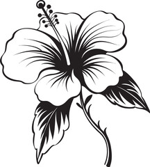 Tropical Hibiscus Harmony Symbolic Logo Expression Exotic Hibiscus Essence Minimal Logo Integration