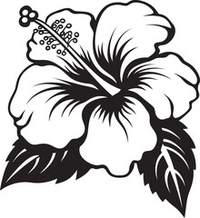 Hibiscus Leaf Symbol Minimalist Iconic Imagery Vibrant Hibiscus Flora Sleek Graphic Evolution