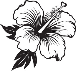 Hibiscus Bloom Artistry Artistic Graphic Creation Tropical Hibiscus Leaf Natural Logo Expression