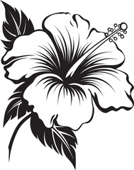 Exotic Hibiscus Bloom Vibrant Logo Creation Botanical Hibiscus Artistry Artistic Iconic Emblem