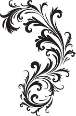 Classic Vintage Corner Illustration Artistic Craftsmanship Antique Botanical Corner Symbol of Heritage