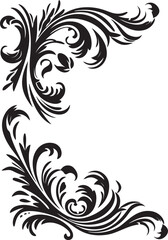 Antique Corner Design Timeless Floral Detail Vintage Decorative Element Floral Corner Iconography