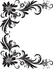 Vintage Floral Detail Artistic Composition Victorian Corner Ornament Exquisite Design