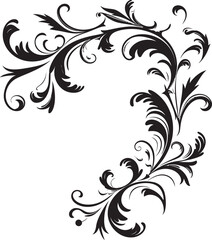 Vintage Botanical Detail Traditional Artistry Floral Corner Frame Elegant Symmetry