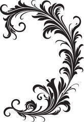 Vintage Style Floral Corner Nostalgic Charm Floral Corner Emblem Symbol of Tradition