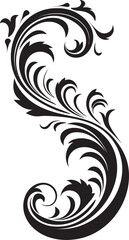 Vintage Decorative Element Floral Corner Iconography Elegant Retro Corner Floral Classic Design Art