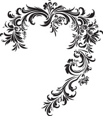 Retro Style Floral Corner Art Deco Influence Vintage Floral Detail Timeless Artwork