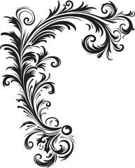 Ornate Victorian Corner Pattern Retro Elegance Classic Vintage Corner Illustration Artisan Craft