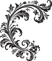 Victorian Corner Ornament Classic Sophistication Antique Floral Corner Symbol Cultural Heritage