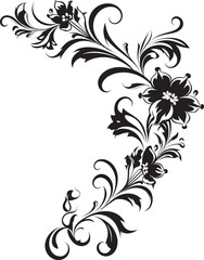 Vintage Decorative Element Retro Elegance Delicate Victorian Floral Corner Timeless Symbolism