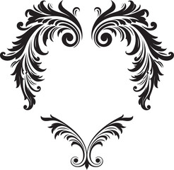 Victorian Corner Ornament Art Deco Inspiration Antique Floral Corner Symbol Classic Symbolism