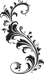 Vintage Floral Corner Elegance Redefined in Design Ornate Floral Corner Element Timeless Beauty of Art