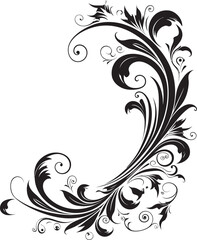 Victorian Corner Ornament Symbolizing Refinement and Elegance Antique Floral Corner Symbol A Captivating Emblem of Heritage