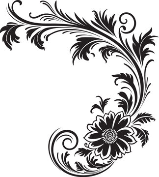 recommend clip art: Vintage Decorative Element Time Honored Symbol of Beauty Delicate Victorian Floral Corner Artistic Flourish with Poise