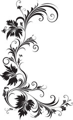Floral Corner Emblem A Timeless Icon of Elegance Ornate Victorian Corner Pattern Artistic Flourish in Classic Form