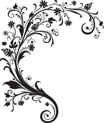 Delicate Victorian Floral Corner Artistic Legacy in Bloom Vintage Botanical Detail Artfully Recreating Natural Splendor